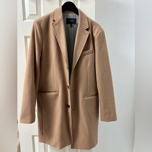 Banana Republic Tan Wool Blend Button Down Coat